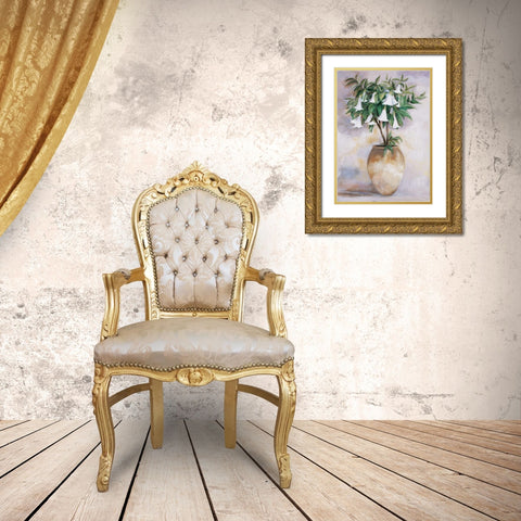 Datura Gold Ornate Wood Framed Art Print with Double Matting by Withaar, Rian