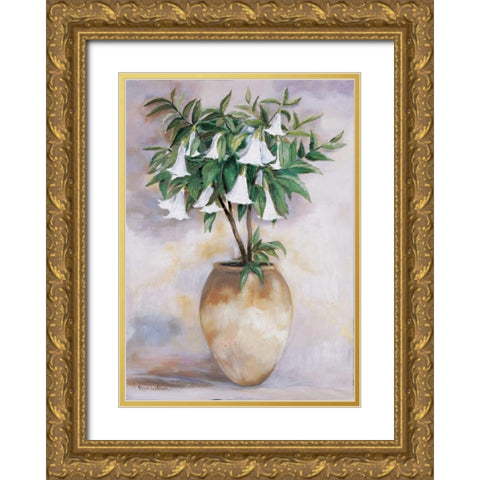 Datura Gold Ornate Wood Framed Art Print with Double Matting by Withaar, Rian