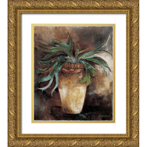 Horn Fern Gold Ornate Wood Framed Art Print with Double Matting by Withaar, Rian