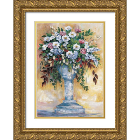 Classical bouquet II Gold Ornate Wood Framed Art Print with Double Matting by Withaar, Rian