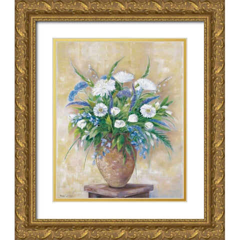 A scentful bouquet Gold Ornate Wood Framed Art Print with Double Matting by Withaar, Rian