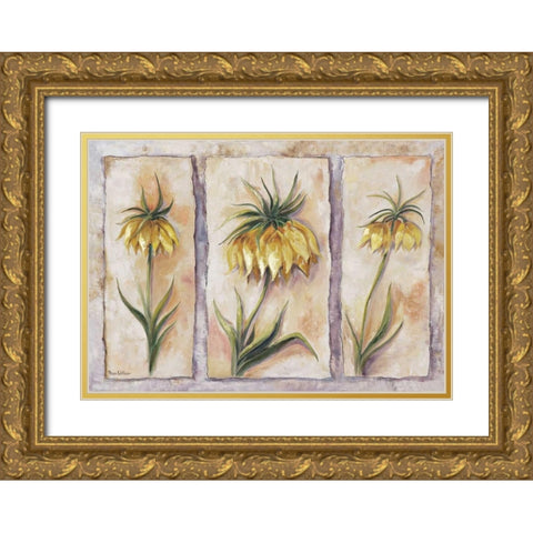 Fritillaria Imperialis Gold Ornate Wood Framed Art Print with Double Matting by Withaar, Rian