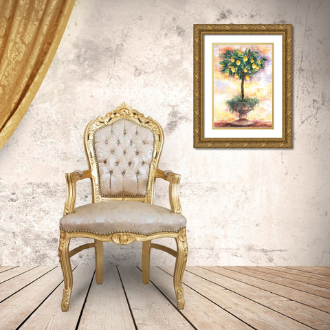 Lemon tree Gold Ornate Wood Framed Art Print with Double Matting by Withaar, Rian