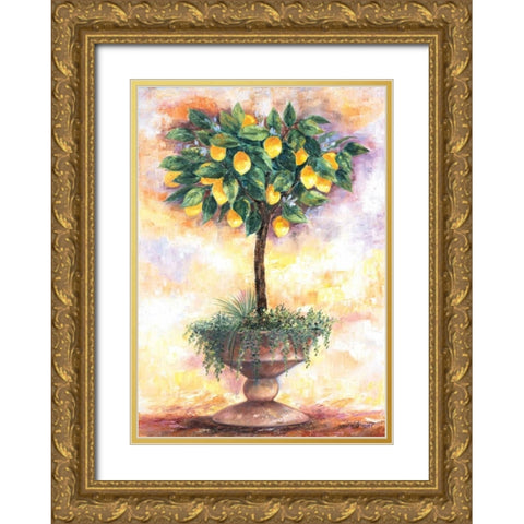 Lemon tree Gold Ornate Wood Framed Art Print with Double Matting by Withaar, Rian