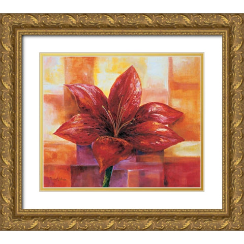 The heart of the flower Gold Ornate Wood Framed Art Print with Double Matting by Withaar, Rian