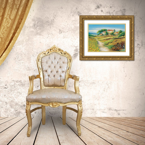 A path of promise Gold Ornate Wood Framed Art Print with Double Matting by de Jong, Johan