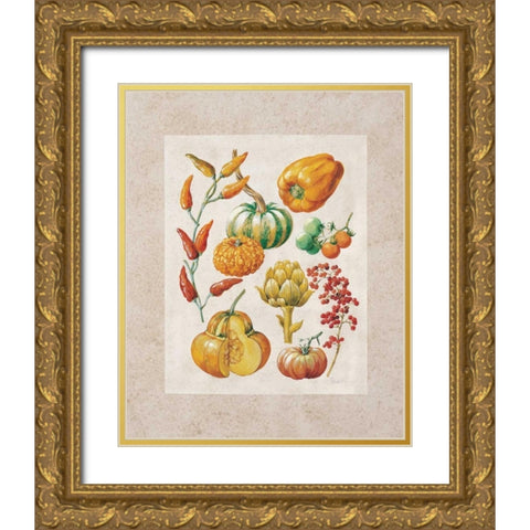 Yellow mix II Gold Ornate Wood Framed Art Print with Double Matting by Kumorek, Krysztov