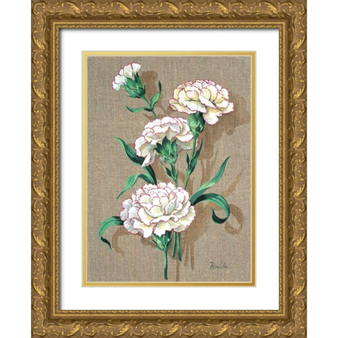 Pretty floral II Gold Ornate Wood Framed Art Print with Double Matting by Kumorek, Krysztov