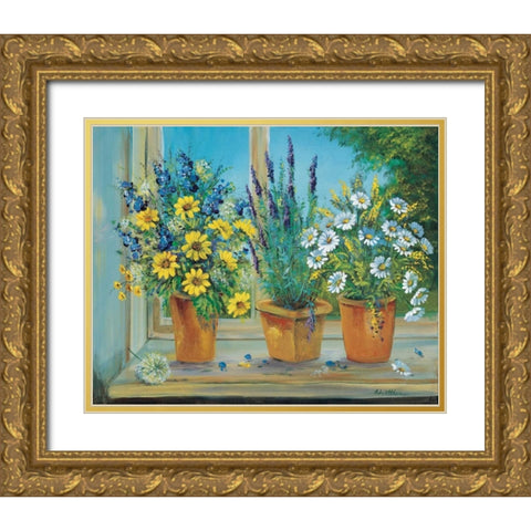 Capable creations Gold Ornate Wood Framed Art Print with Double Matting by Schottler, Katharina