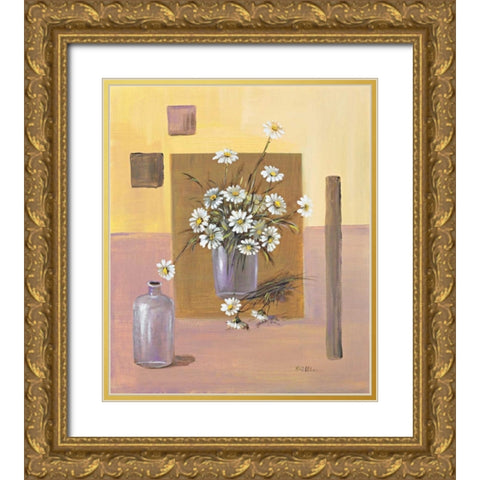 Say it with flowers II Gold Ornate Wood Framed Art Print with Double Matting by Schottler, Katharina