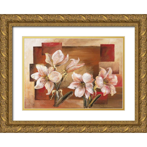 Mallorcas Garden Gold Ornate Wood Framed Art Print with Double Matting by Schottler, Katharina