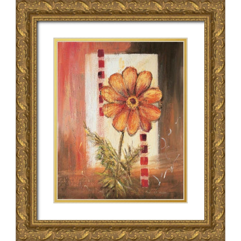 Flores Power l Gold Ornate Wood Framed Art Print with Double Matting by Schottler, Katharina