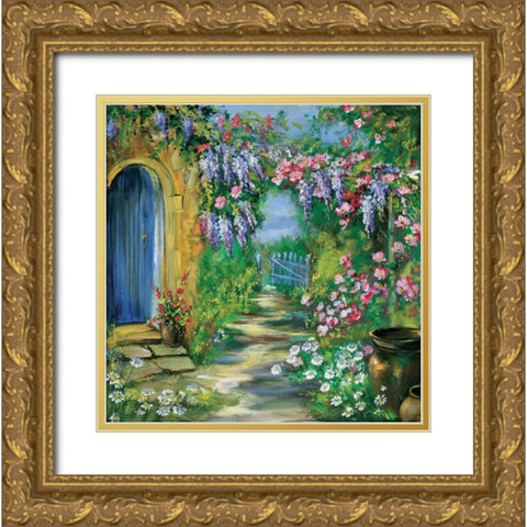 Garden Judith Gold Ornate Wood Framed Art Print with Double Matting by Schottler, Katharina