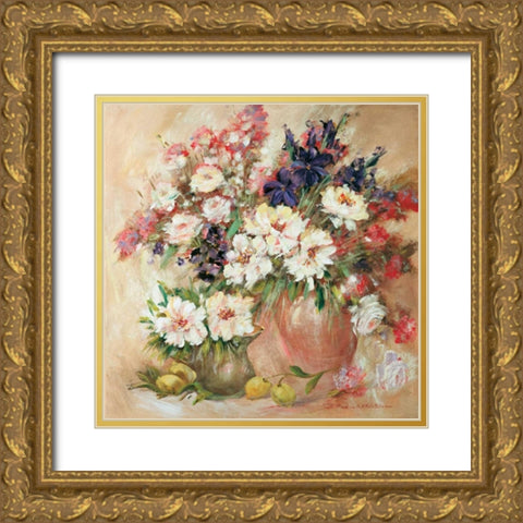 Bouqette classico II Gold Ornate Wood Framed Art Print with Double Matting by Schottler, Katharina
