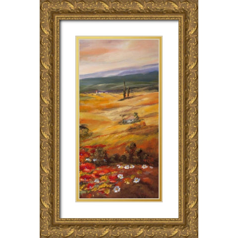 Trytic II Gold Ornate Wood Framed Art Print with Double Matting by Schottler, Katharina