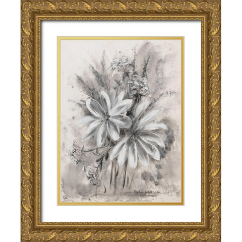 Greytone I Gold Ornate Wood Framed Art Print with Double Matting by Schottler, Katharina
