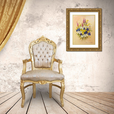 Roadside bouquet II Gold Ornate Wood Framed Art Print with Double Matting by Schottler, Katharina