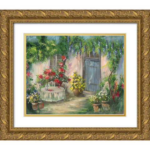 Romantic II Gold Ornate Wood Framed Art Print with Double Matting by Schottler, Katharina