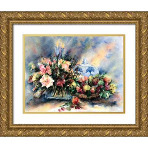 Impressions by candle light Gold Ornate Wood Framed Art Print with Double Matting by Kalsbeek-Vlasma, Klaske