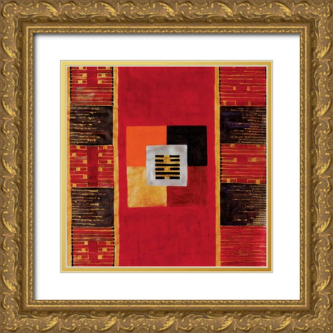 Meng Gold Ornate Wood Framed Art Print with Double Matting by Manek, Sabira