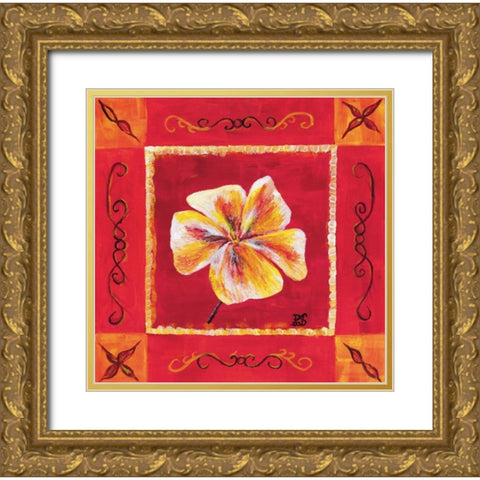 Retro Orange II Gold Ornate Wood Framed Art Print with Double Matting by van Aanholt, Pascalle