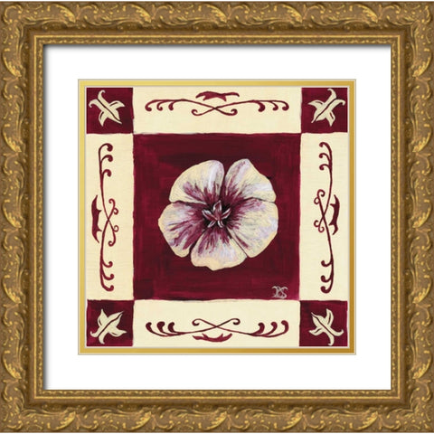 Retro Purple II Gold Ornate Wood Framed Art Print with Double Matting by van Aanholt, Pascalle