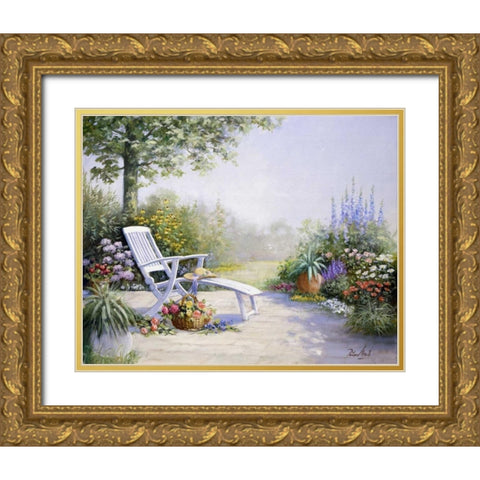 Wonderful world Gold Ornate Wood Framed Art Print with Double Matting by Motz, Peter