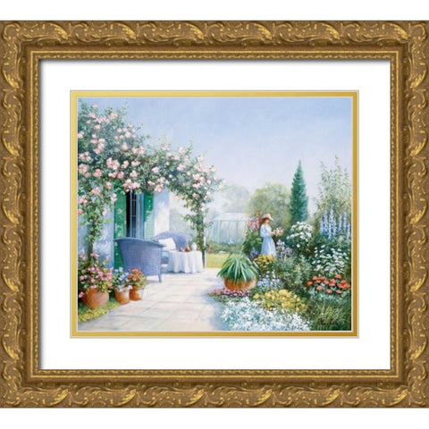 Missing you Gold Ornate Wood Framed Art Print with Double Matting by Motz, Peter