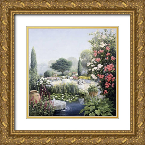 Paradise II Gold Ornate Wood Framed Art Print with Double Matting by Motz, Peter