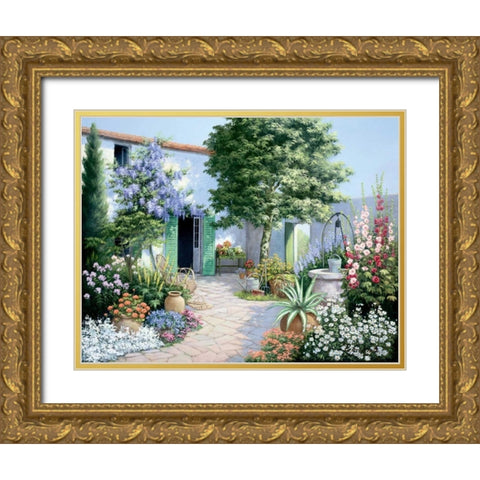 A little bit of paradise Gold Ornate Wood Framed Art Print with Double Matting by Motz, Peter