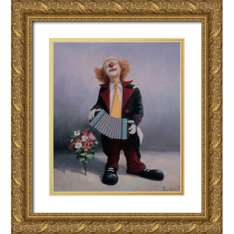 Accordion Gold Ornate Wood Framed Art Print with Double Matting by Motz, Peter