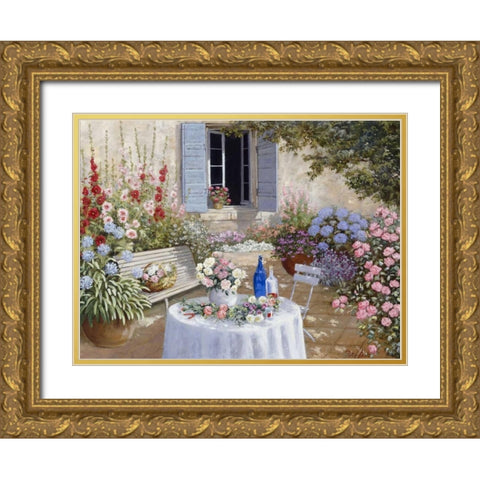 Sparkling scene Gold Ornate Wood Framed Art Print with Double Matting by Motz, Peter