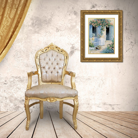 Favourite place Gold Ornate Wood Framed Art Print with Double Matting by Motz, Peter