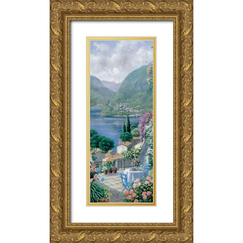 Lago Maggiore Gold Ornate Wood Framed Art Print with Double Matting by Motz, Peter