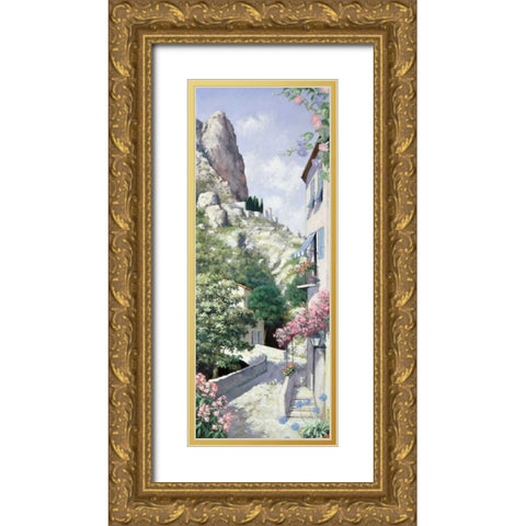 Malcesine Gold Ornate Wood Framed Art Print with Double Matting by Motz, Peter