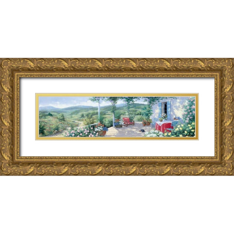 Panorama II Gold Ornate Wood Framed Art Print with Double Matting by Motz, Peter