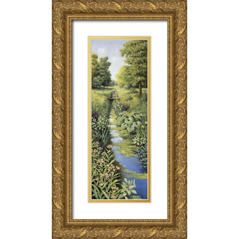 The way of water Gold Ornate Wood Framed Art Print with Double Matting by Motz, Peter