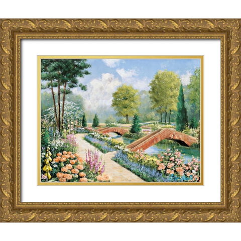 Moment to cherish Gold Ornate Wood Framed Art Print with Double Matting by Motz, Peter