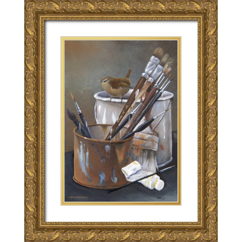 Paint material Gold Ornate Wood Framed Art Print with Double Matting by Weenink, Ruud