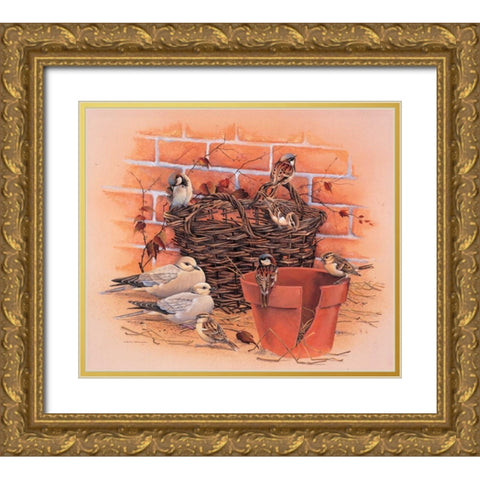 Peace Gold Ornate Wood Framed Art Print with Double Matting by Weenink, Ruud