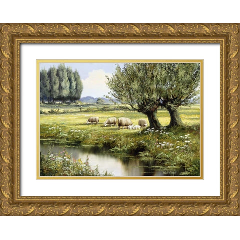 In the open country Gold Ornate Wood Framed Art Print with Double Matting by Withaar, Reint
