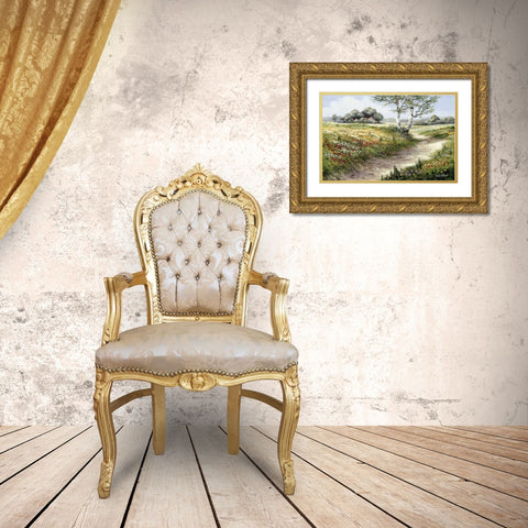 Path to the horizon Gold Ornate Wood Framed Art Print with Double Matting by Withaar, Reint