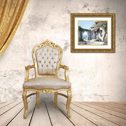 Innercourt Gold Ornate Wood Framed Art Print with Double Matting by Withaar, Reint