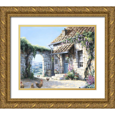 Innercourt Gold Ornate Wood Framed Art Print with Double Matting by Withaar, Reint
