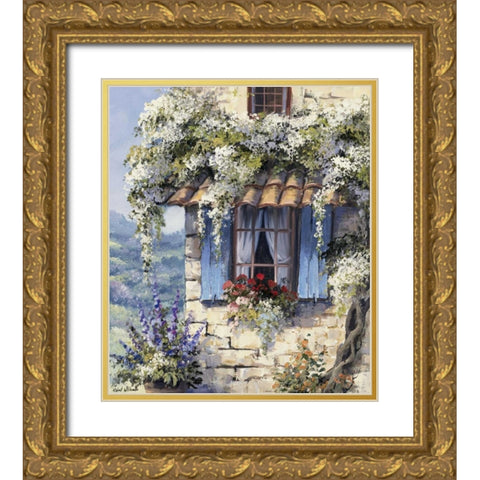Window II Gold Ornate Wood Framed Art Print with Double Matting by Withaar, Reint