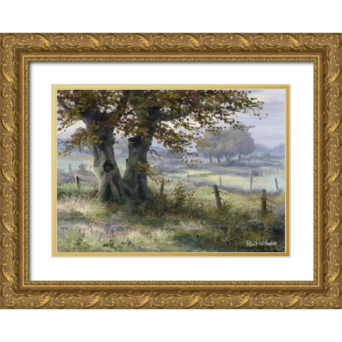 Classic tense Gold Ornate Wood Framed Art Print with Double Matting by Withaar, Reint