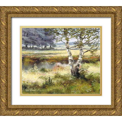 Farmhouse Gold Ornate Wood Framed Art Print with Double Matting by Withaar, Reint