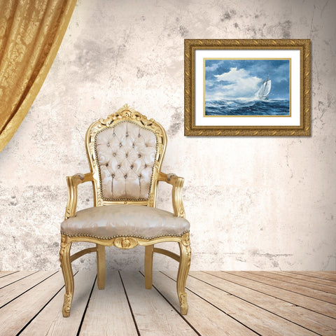 Sailing Gold Ornate Wood Framed Art Print with Double Matting by Withaar, Reint