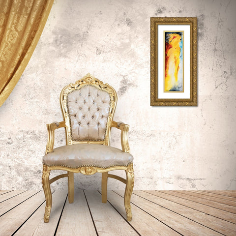 Chicken talk II Gold Ornate Wood Framed Art Print with Double Matting by Gerbecks, Tilly