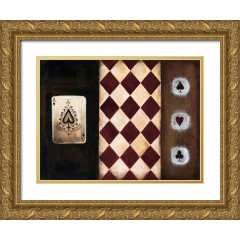 A-spades II Gold Ornate Wood Framed Art Print with Double Matting by Fields, Wendy